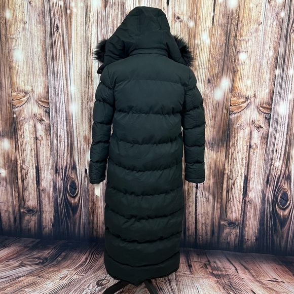 ANDREW Marc Black Tambos Long Puffer Faux Fur Trim Hood Jacket - Picture 5 of 14